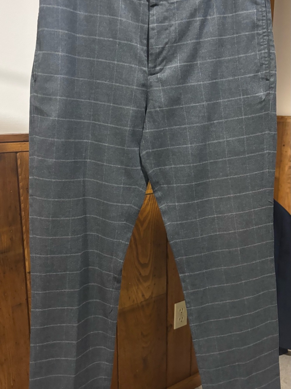 Banana Republic Gray Windowpane Dress Pants